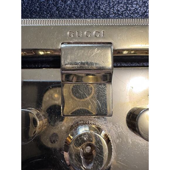 GUCCI 432182 Crossbody bag Pochette PADLOCK BEE Chain Shoulder Bag Authentic - Picture 11 of 16